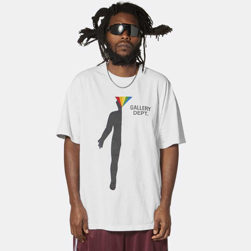 Fashion Designer Clothing Galery Dept Rainbow Half Figure Minority American High Street Fashion Brand Loose Cotton Men's Fog Short Sleeve T-shirt Hip hop Streetwear, White
Fashion Designer Clothing Galery Dept Rainbow Half Figure Minority American High Street Fashion Brand Loose Cotton Men's Fog Short Sleeve T-shirt Hip hop Streetwear, White