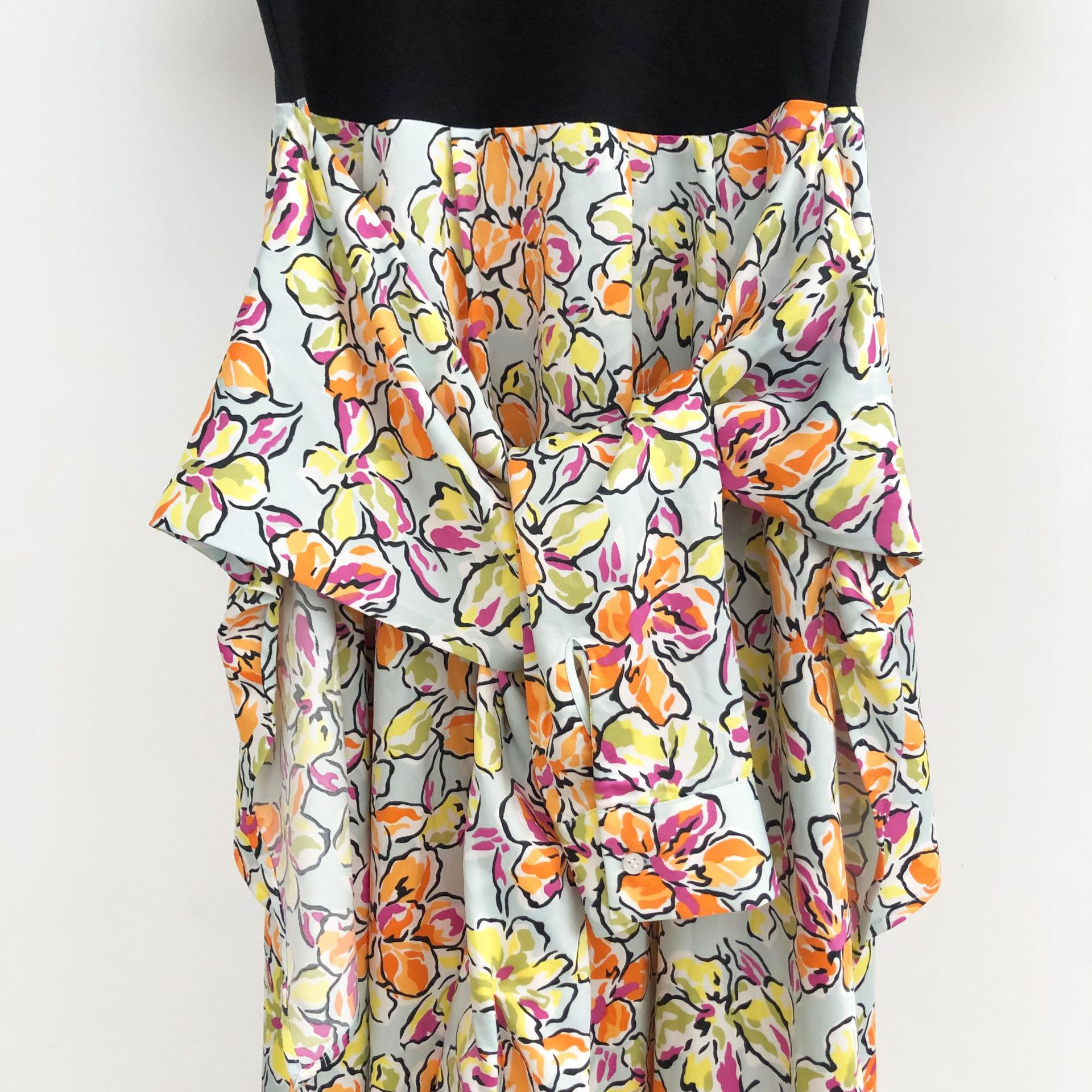 Casual Dresses Maje Floral Printed Two-Piece High Waisted Short Sleeves Dress for Women-size-s-L