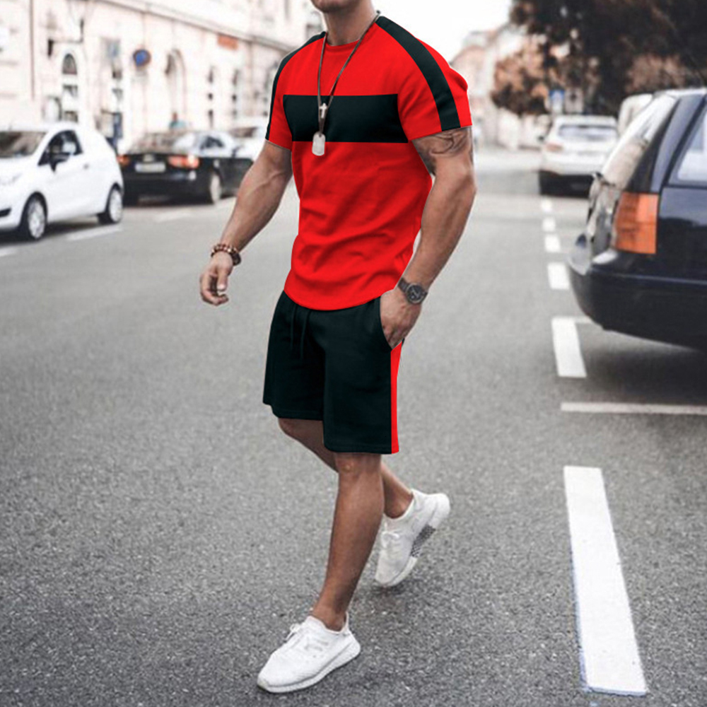 Men's Tracksuits Fashion Men Clothing Sets Short Sleeve T -shirt Tee Shorts Summer Casual Pullover Tops Sports Sets Tracksuit Gym Sportswears 230