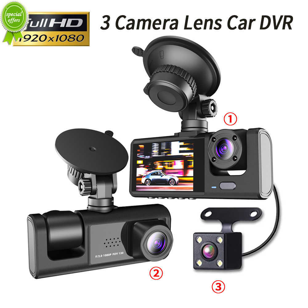 New 3 Channel Car DVR HD 1080P 3-Lens Inside Vehicle Dash CamThree Way Camera DVRs Recorder Video Registrator Dashcam Camcorder
New 3 Channel Car DVR HD 1080P 3-Lens Inside Vehicle Dash CamThree Way Camera DVRs Recorder Video Registrator Dashcam Camcorder