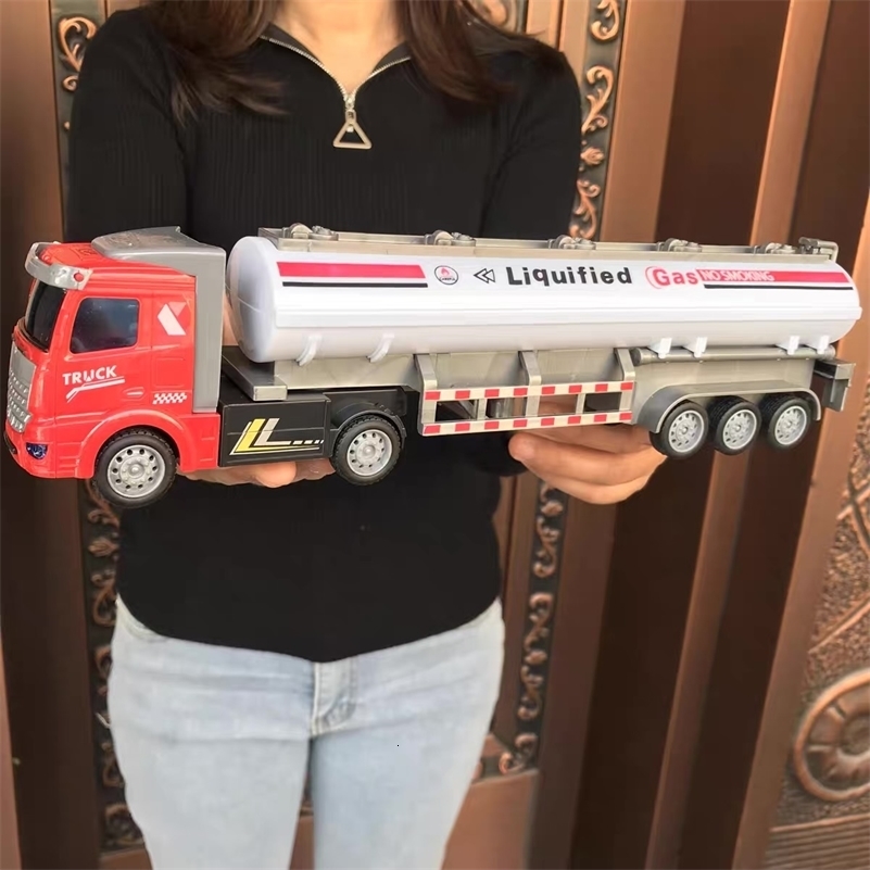 Other Toys 1 48 Rc Truck Heavy Duty Toy Trucks Remote Control Semi Trailer Construction Electric Big Trailer Dump Boys Gift 231117