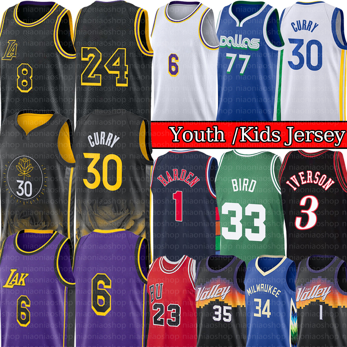 Stitched Youth kids Basketball Jersey lEbron 6 jaMes 23 bRyant Stephen Curry mIchael Bird Durant Iverson Embiid Tatum Butler Wade Giannis Antetokounmpo Kid Jersey, Youth/kid jersey
Stitched Youth kids Basketball Jersey lEbron 6 jaMes 23 bRyant Stephen Curry mIchael Bird Durant Iverson Embiid Tatum Butler Wade Giannis Antetokounmpo Kid Jersey, Youth/kid jersey