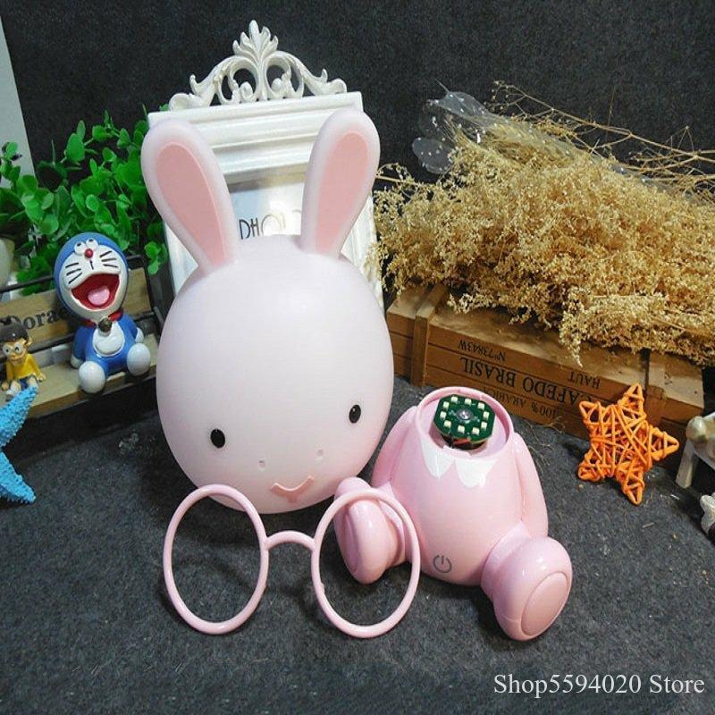 Lamps Shades Cartoon Rabbit Lamp Cute Animal Led Children Baby Kids Room USB Led Night Lights Christmas Gift Bedside Decor Home Night Lamp 230418