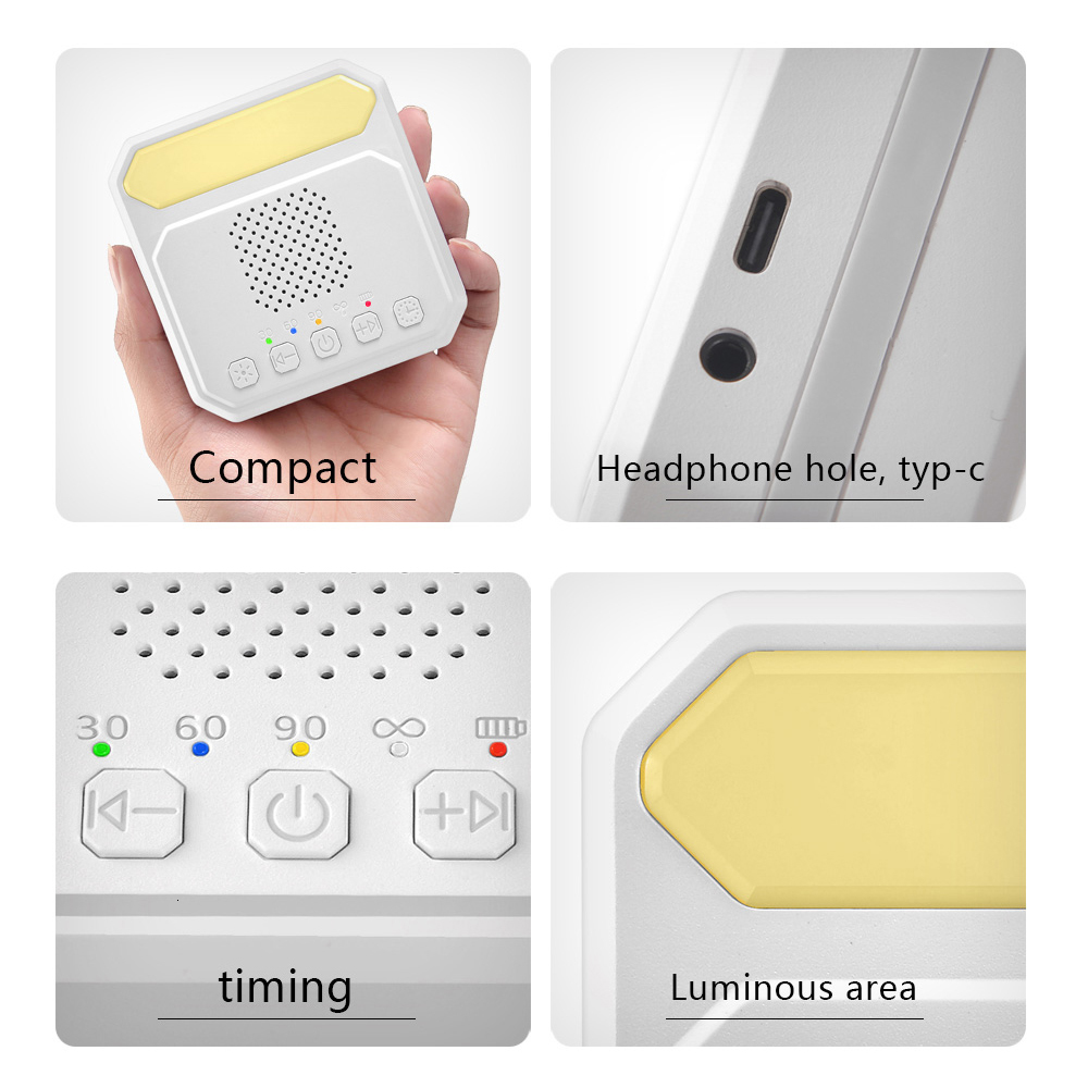 Baby Monitor Camera Baby Sleep Sound Machine Desktop White Noise Machine with Night Light 21 Soothing Music 30min/60min/90min Timer Built-in Battery 2