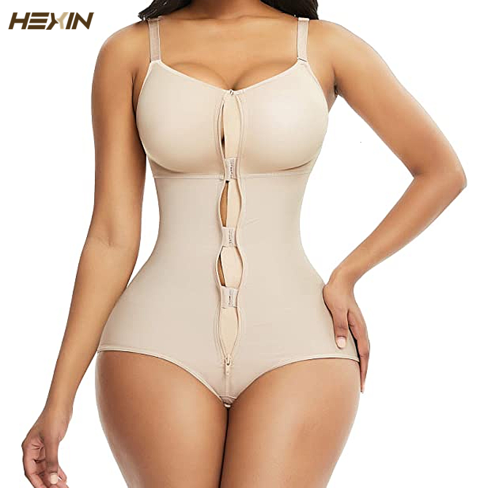 Women's Shapers HEXIN Women's Slimming Underwear Bodysuit Body Shaper Waist Shaper Shapewear Postpartum Recovery Slimming Zip and Hook Corse