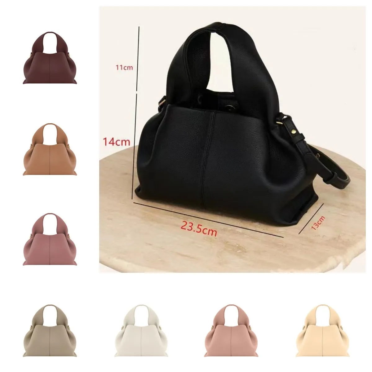 New 5A French Minority Polene Yunduo Dumpling Bag Layer Cowhide Hand-held Single Shoulder Messenger Women's, Chalk color
New 5A French Minority Polene Yunduo Dumpling Bag Layer Cowhide Hand-held Single Shoulder Messenger Women's, Chalk color