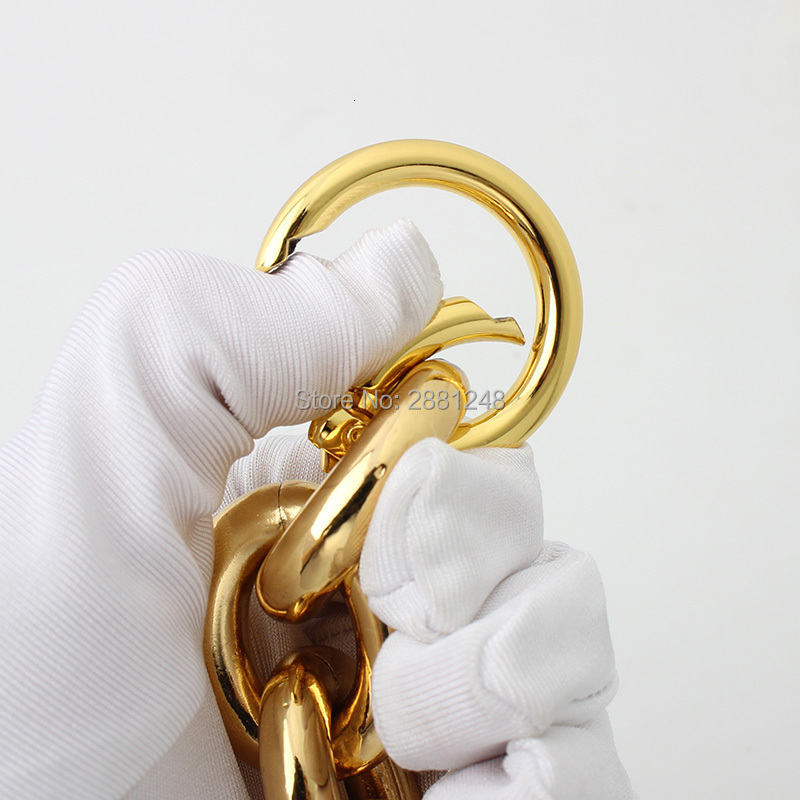 Bag Parts Accessories 27mm k gold thick round aluminum chainring Light weight bags strap bag parts handles easy matching Accessory Handbag Straps 2304