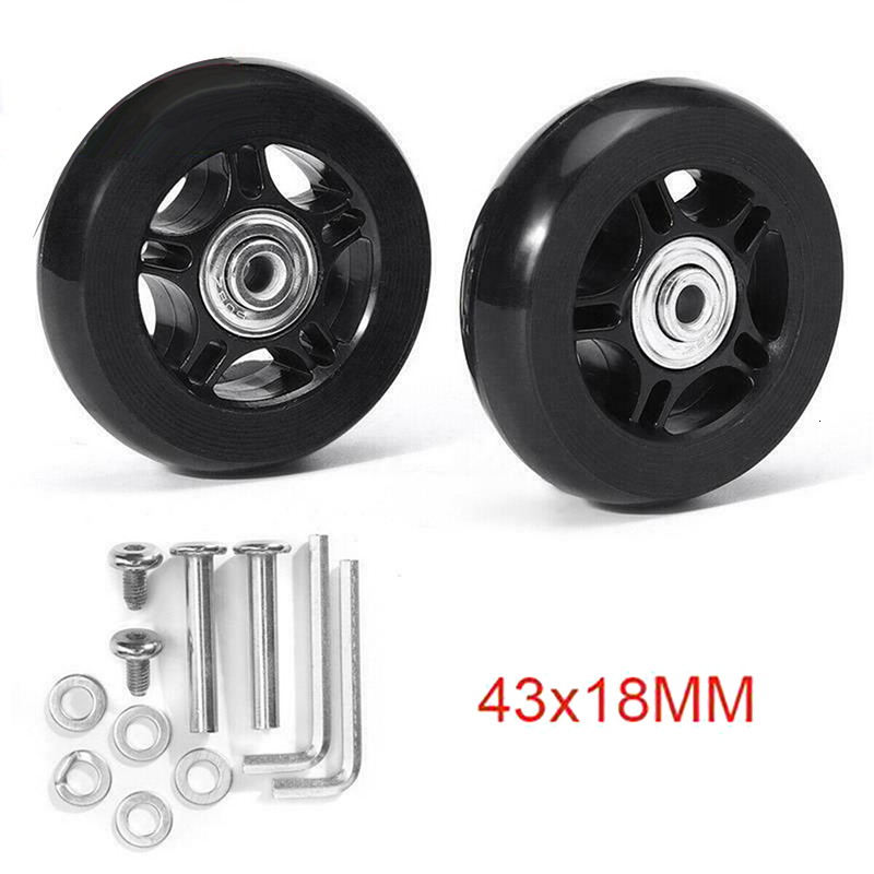 Bag Parts Accessories Luggage Suitcase Replacement Wheels Suitcase Repair OD 40/50mm Axles Deluxe Black With Screw Suitcase Wheels Black 230418