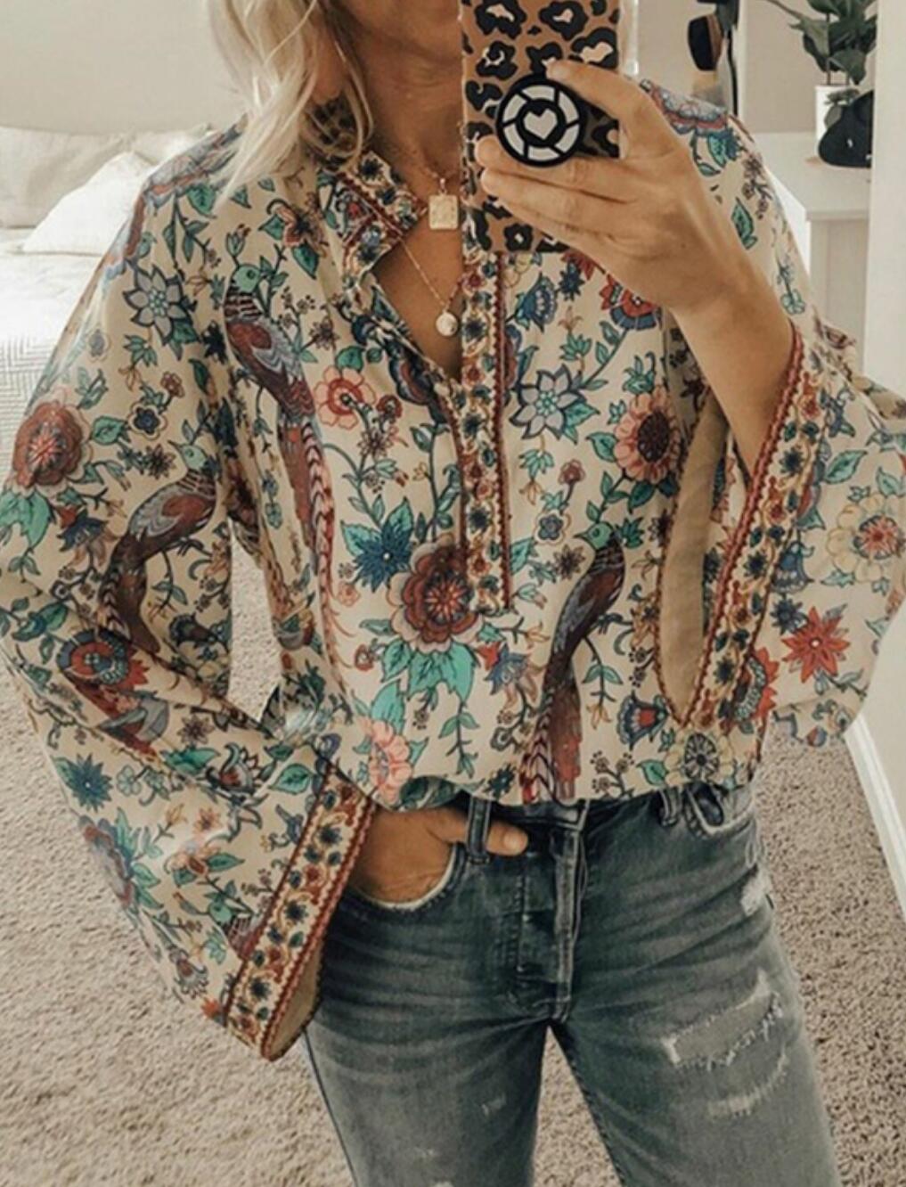 Women peacock Print Blouses Casual Loose Tops Stand V Neck Long Sleeves Button Plus Size Pullover Female Tee Shirts Blouse 9 Color plus size blouse for women, Yellow
Women peacock Print Blouses Casual Loose Tops Stand V Neck Long Sleeves Button Plus Size Pullover Female Tee Shirts Blouse 9 Color plus size blouse for women, Yellow