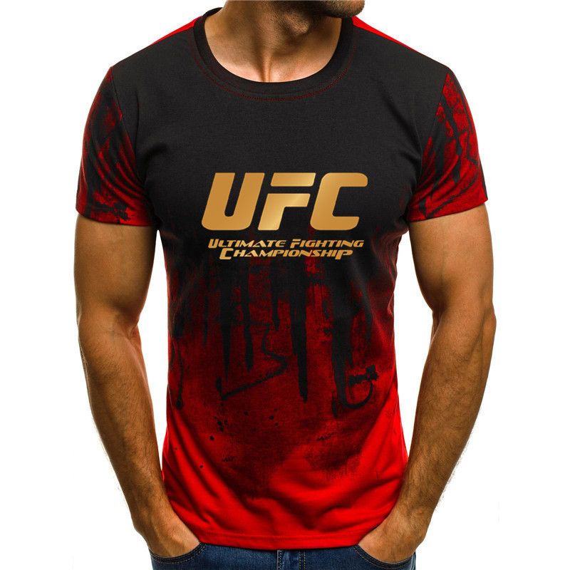 Mens TShirts MMA Fighting Solid Color Tshirt 3D Printing Loose Breathable Quickdrying Boxing Suit Street ONeck Oversized Top 230417