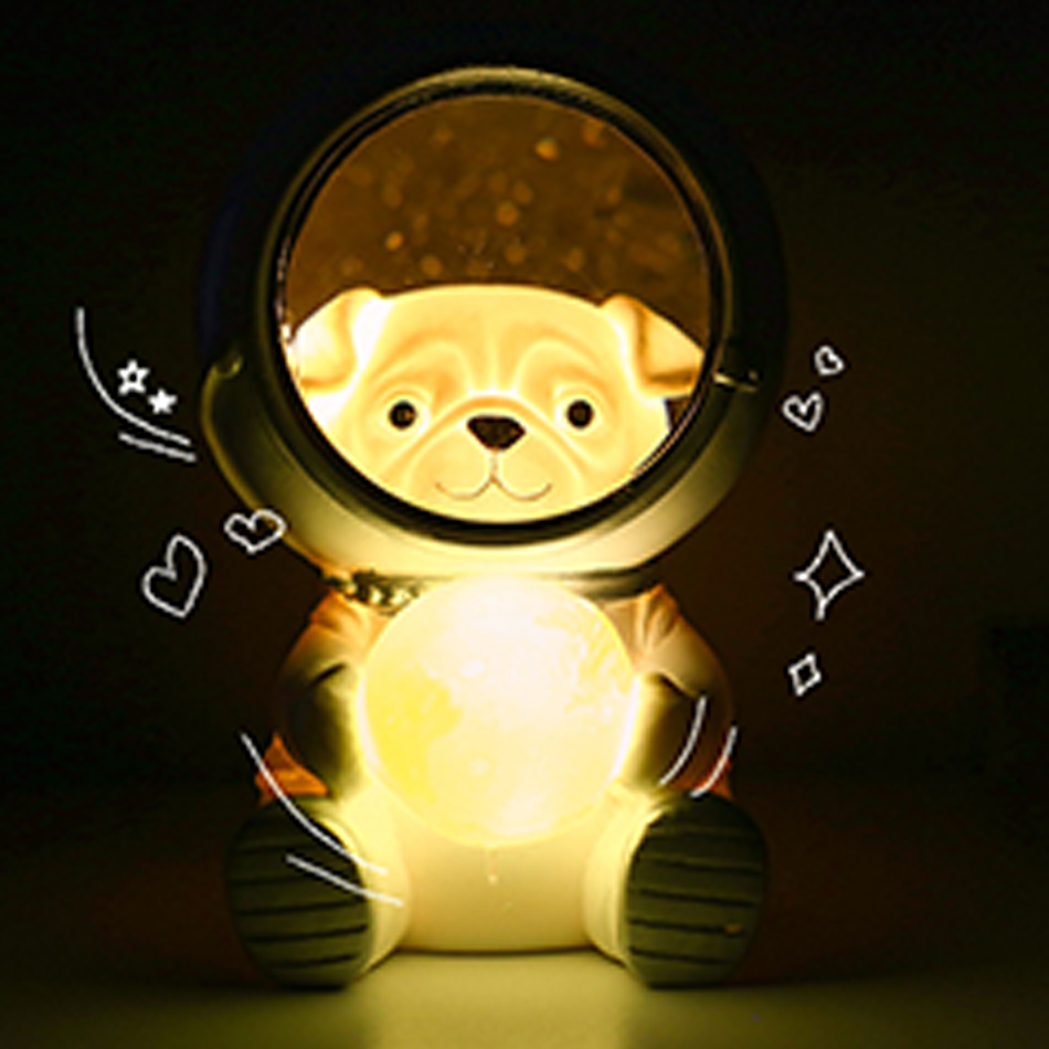 Lamps Shades LED Night Light Astronaut Cute Cat/Bear/Dog Lamp Kawaii For Kid Baby Children Bedroom Bedside Decor Light Soft Warm Gift Lamps 230418