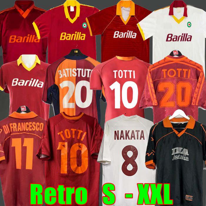 95 96 97 98 99 10 RETRO soccer jersey 00 01 02 TOTTI Classic BATISTUTA Candela Football shirt Vintage 2002 Maglia da NAKATA 88 89 90 91 NAKATA Long sleeved ROMAS, Aldult home
95 96 97 98 99 10 RETRO soccer jersey 00 01 02 TOTTI Classic BATISTUTA Candela Football shirt Vintage 2002 Maglia da NAKATA 88 89 90 91 NAKATA Long sleeved ROMAS, Aldult home