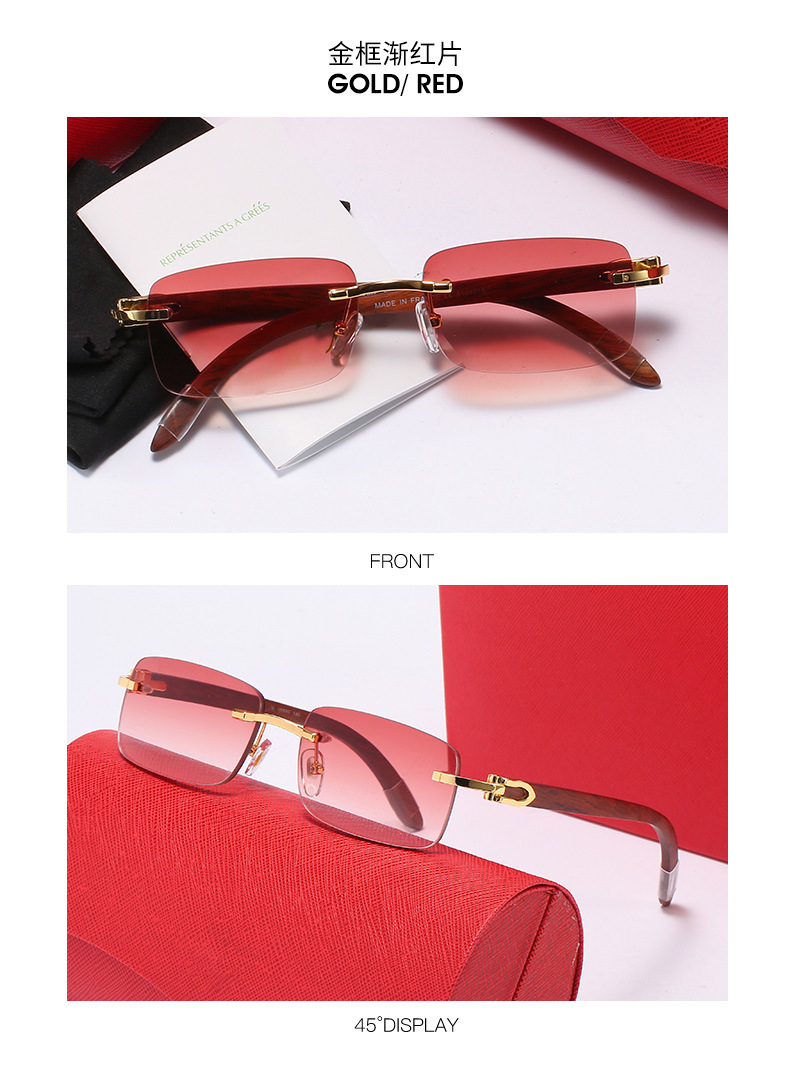 sunglasses for women men wood Frameless original wooden leg sunglasses for men's slingshot sunglasses fashionable and trendy optical glasses Gold-Wine red lens
sunglasses for women men wood Frameless original wooden leg sunglasses for men's slingshot sunglasses fashionable and trendy optical glasses Gold-Wine red lens