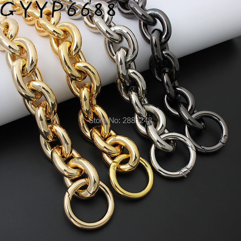Bag Parts Accessories 27mm k gold thick round aluminum chainring Light weight bags strap bag parts handles easy matching Accessory Handbag Straps 2304