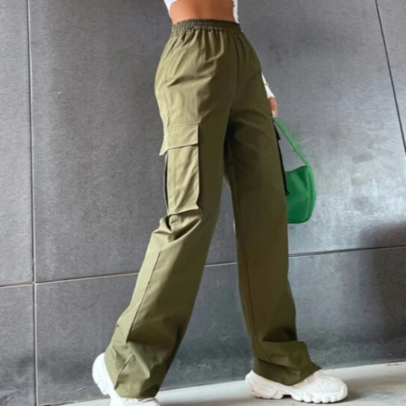 Women's Capris Women Casual Baggy Wide Leg Sweatpants Fashion Vintage Chic Solid Pocket Trousers Y2K Loose Streetwear Joggers Cargo Pants 230418 