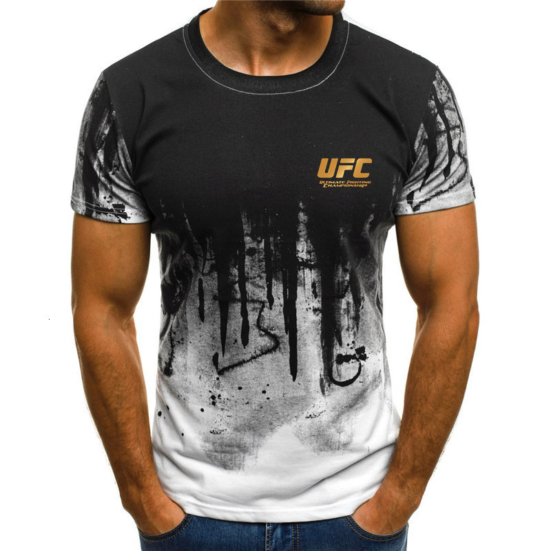 Mens TShirts MMA Fighting Solid Color Tshirt 3D Printing Loose Breathable Quickdrying Boxing Suit Street ONeck Oversized Top 230417