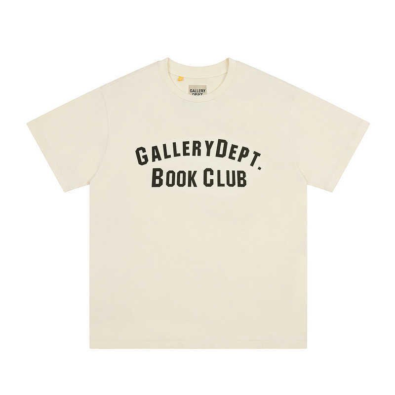 Fashion Designer Clothing Galleryes Depts Tees Rock Tshirt Classic Slogan Print Short Sleeve American Brand Vtg High Street Couple T-shirt Men's Fog Hip hop Tops, D30 apricot