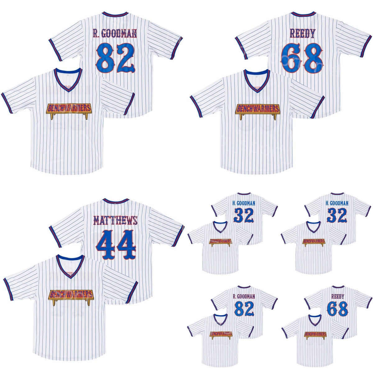 Benchwarmers Jersey Moive Baseball 44 Gus Matthews 68 Clark Reedy 82 Richie Goodman 32 Howie Goodman Pinstriped White Breathable For Sport Fans Stitched Cool Base, 32 white
Benchwarmers Jersey Moive Baseball 44 Gus Matthews 68 Clark Reedy 82 Richie Goodman 32 Howie Goodman Pinstriped White Breathable For Sport Fans Stitched Cool Base, 32 white