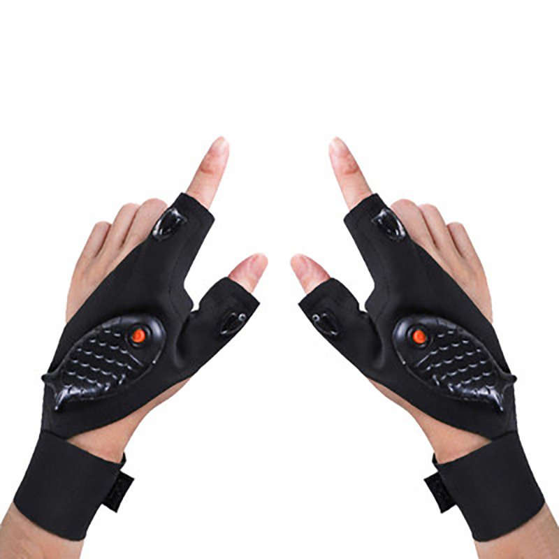Car Repair Kits Rechargeable Flashlight Gloves Universal Fingerless Gloves LED Lighting Repair Finger Lamp For Outdoor Night Fishing Camping Hiking To