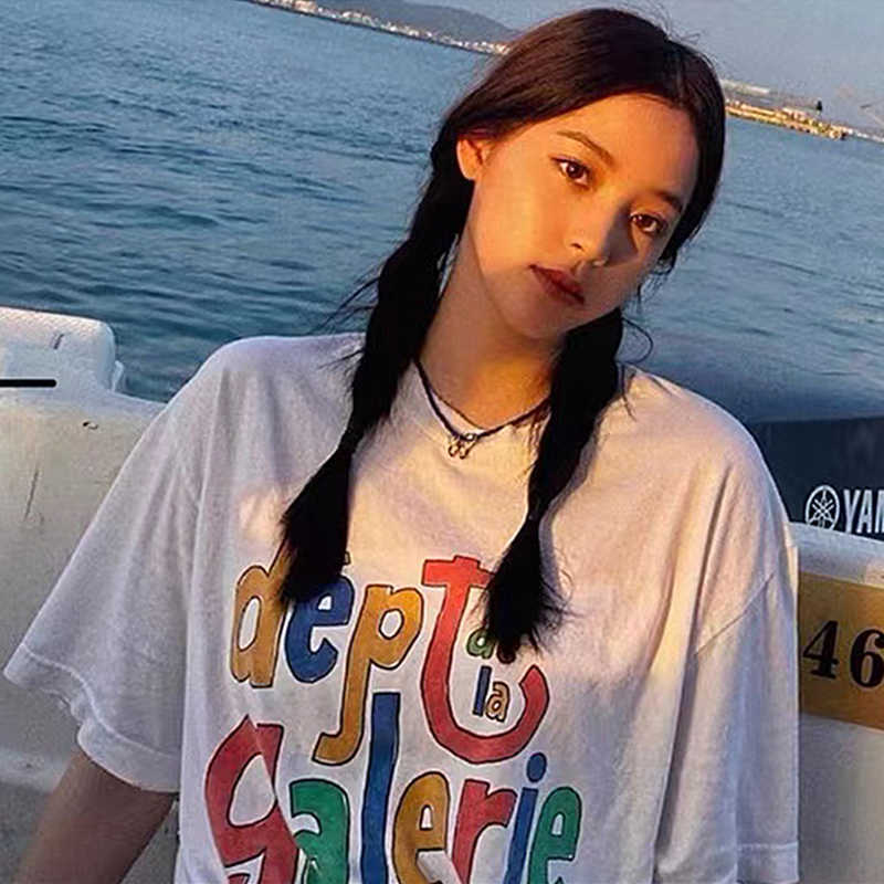 Fashion Designer Clothing Fashion Brand Galleryes Depts Tees Tshirt Same Style Hand-painted Colorful Letter High Street Style Short Sleeve Men's Summer T-shirt, White
Fashion Designer Clothing Fashion Brand Galleryes Depts Tees Tshirt Same Style Hand-painted Colorful Letter High Street Style Short Sleeve Men's Summer T-shirt, White