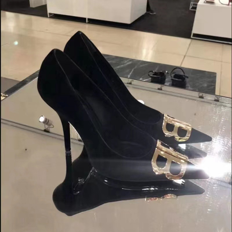 Dress Shoes Female Flock Flats Pointy Shoes with Sequined Buckle Soft Ballet Slip-Ons Spring Footwear Max Size 48-33 Leopard Printed Black 230410