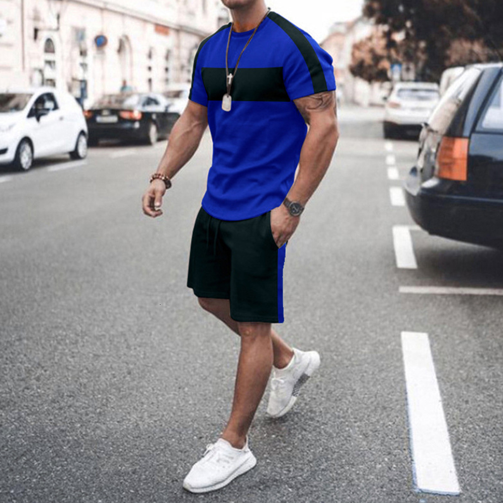 Men's Tracksuits Fashion Men Clothing Sets Short Sleeve T -shirt Tee Shorts Summer Casual Pullover Tops Sports Sets Tracksuit Gym Sportswears 230