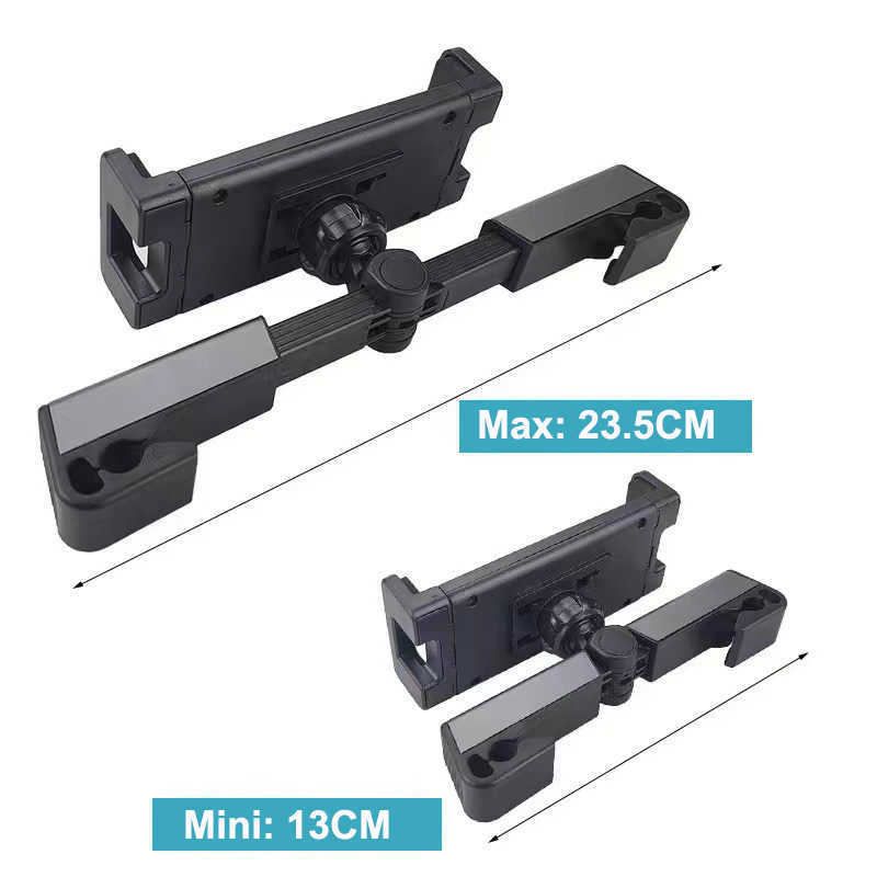 2023 New Car Back Seat Headrest Phone Holder Stretchable Tablet Stand Rear Pillow Adjustment Bracket for 4.7-12.9 Inch Ipad