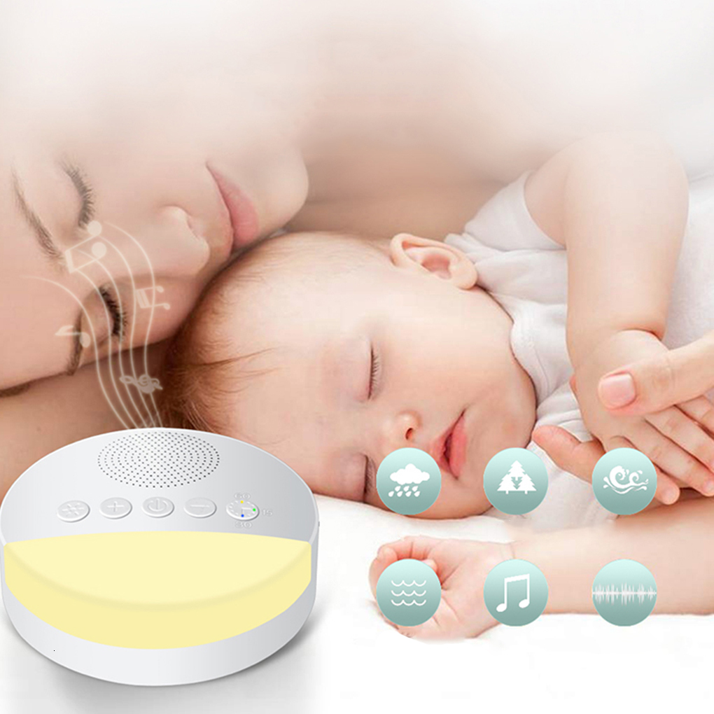 Baby Monitor Camera 1/2PCS Baby White Noise Machine USB Rechargeable Timed Shutdown Sleep Machine Baby Sleep Noise Sound Player Night Light Timer 2304
