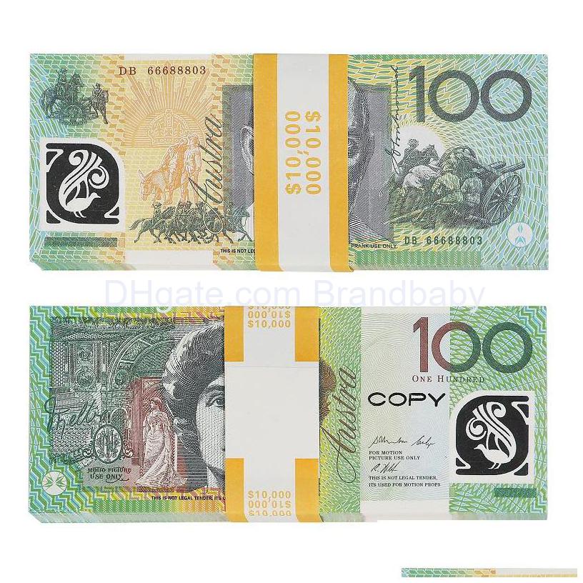 Novelty Games Fake Money Prop Australian 50 Aud Banknotes Paper Copy Movie Game Props Drop Delivery Toys Gifts Gag Dhbad