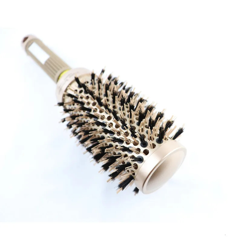 Hair Brushes Professional 4PCS Round Brush Hairdressing Curling Ceramic Barrel Comb For Blow Dry Salon Styling Tools 231113