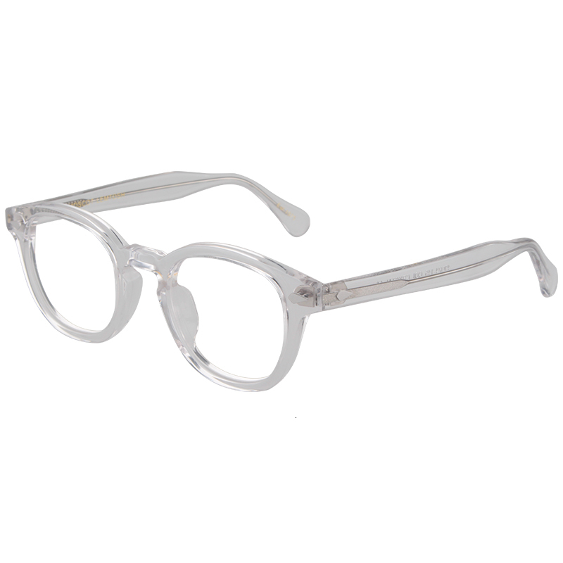Vintage Johnny Depp Computer Glasses Transparent Acetate Optical Eyeglass Frames 4