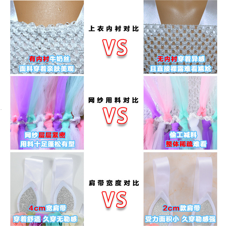 Girl's Dresses Girls Unicorn Dresses Christmas Kids LED Lights Sequin Pastel Rainbow Birthday Party Tutu Dresses Shiny Princess Cosplay Costume 2