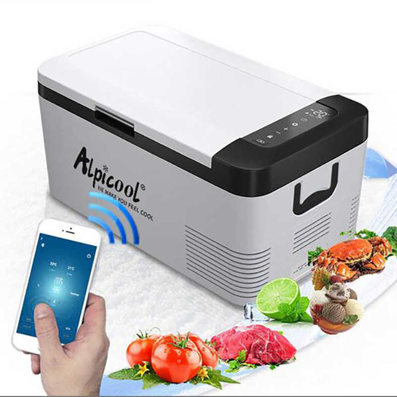 New Alpicool 15L/20L/25L K25 Car Refrigerator Fridge Small Freezer 12V Compressor Portable Cooler 220V For Home Use Vehicle Truck