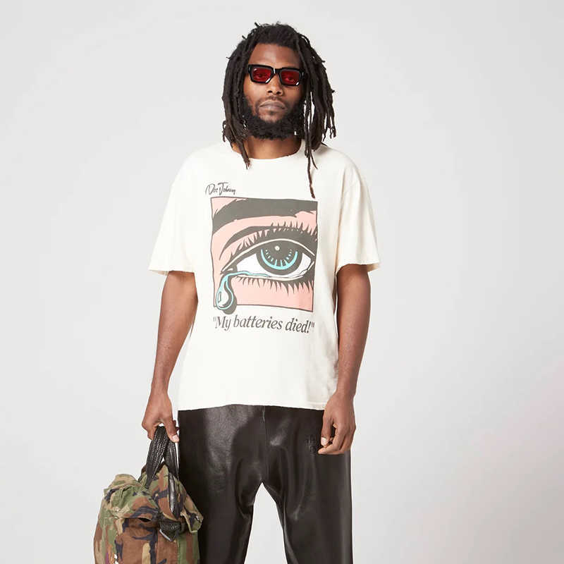 Fashion Designer Clothing Galleryes deptes Tees Tshirt Tearful Big Eyes Pink Stamped Garment Wash Vtg Couple Short Sleeve Men's T-shirt Summer Hip hop Streetwear, Rice apricot color
Fashion Designer Clothing Galleryes deptes Tees Tshirt Tearful Big Eyes Pink Stamped Garment Wash Vtg Couple Short Sleeve Men's T-shirt Summer Hip hop Streetwear, Rice apricot color