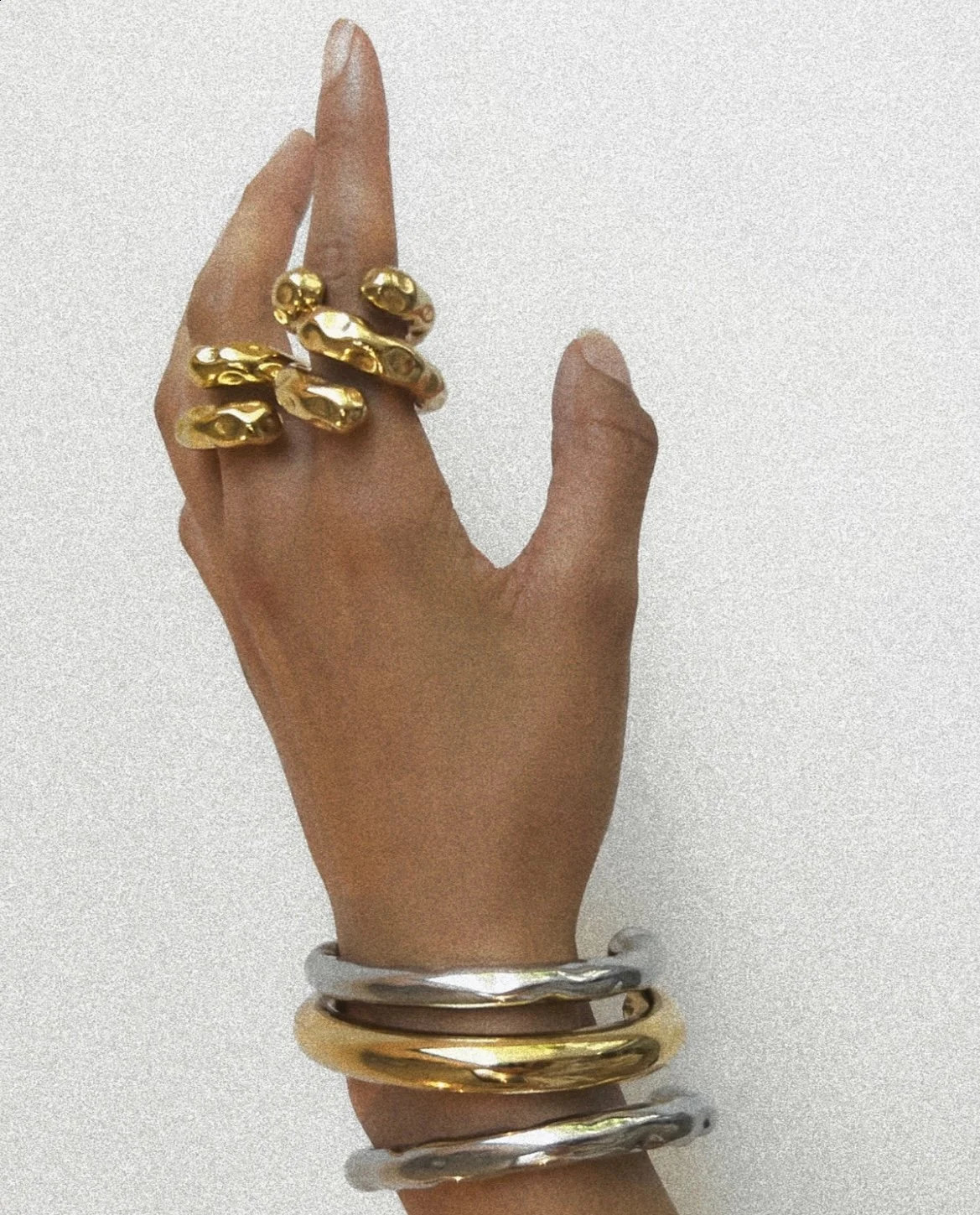 Chain Uworld Contemporary Statement Ring Asymmetry Sensuous Contours Bangle or Cuff Shape And Form Set Waterproof Jewelry Women 2023 231118