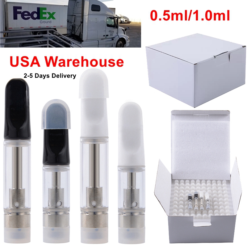USA Stock 0.5ml 1ml TH205 Black White Atomizers Empty Vape Cartridges Ceramic Coil Carts Glass Thick Oil Dab Pen Wax Vaporizer 510 Thread E Cigarettes Factory Price
USA Stock 0.5ml 1ml TH205 Black White Atomizers Empty Vape Cartridges Ceramic Coil Carts Glass Thick Oil Dab Pen Wax Vaporizer 510 Thread E Cigarettes Factory Price