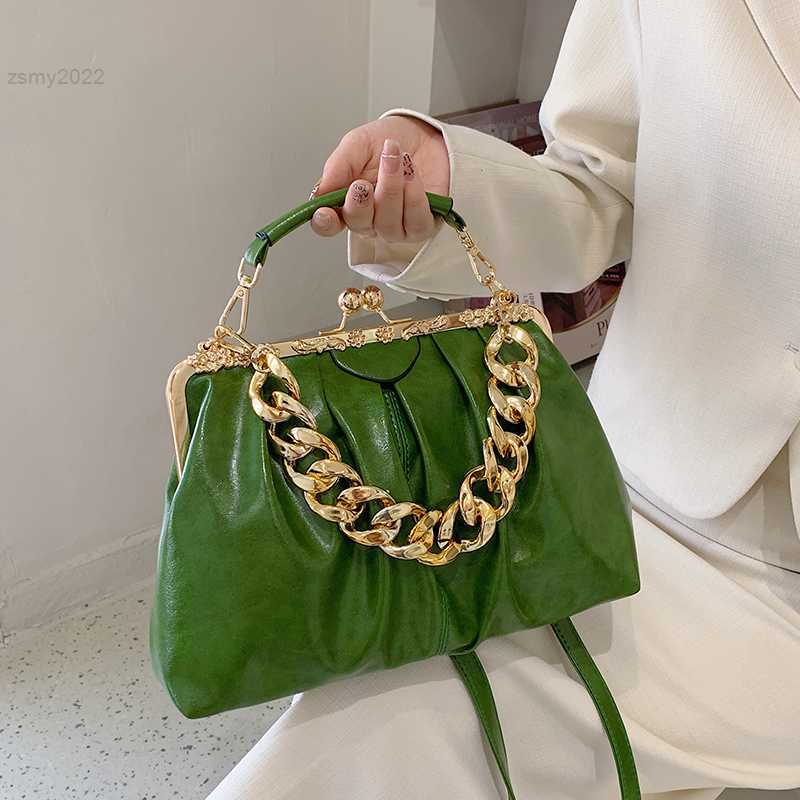 Evening Bags Thick Chain Pleated Shell Crossbody Bags 2023 Fashion Soft PU Leather Women Designer Handbag Luxury Brand Shoulder Bag Bolsos, Khaki
Evening Bags Thick Chain Pleated Shell Crossbody Bags 2023 Fashion Soft PU Leather Women Designer Handbag Luxury Brand Shoulder Bag Bolsos, Khaki