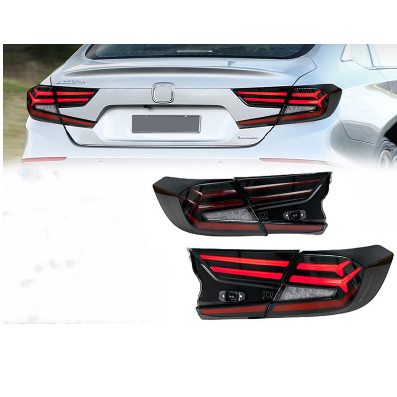 Car LED Rear Tail Lights for Honda Accord 10th/10.5th 20 18-2022 Fish Bone Style Brake Reverse Turn Signal Taillights