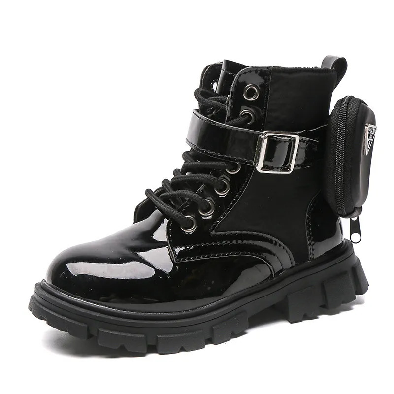 Boots Botines Kid Fashion Girl Shoe British Ankle Boot Warm Plush Snow Waterproof Nonslip kid gril boots zapatos 231117