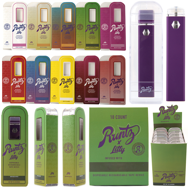 Runtz Runty x Litty Disposable Vape Pens 1ml Rechargeable With Bottom Micro USB Charger Carts Empty Disposables Thick Oil E Cigarettes Starter Kits 12 Strains
Runtz Runty x Litty Disposable Vape Pens 1ml Rechargeable With Bottom Micro USB Charger Carts Empty Disposables Thick Oil E Cigarettes Starter Kits 12 Strains