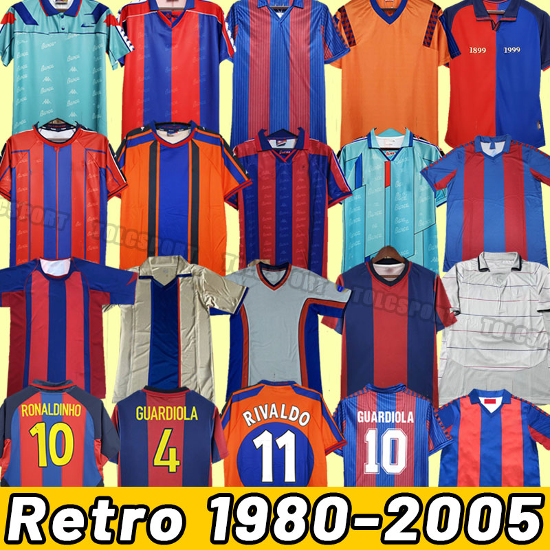Retro soccer jerseys RONALDINHO RIVALDO Iniesta Ibrahimovic Eto'o Kluivert GUARDIOLA BarcelonaS RONALDO XAVI 00 01 02 03 04 05 80 82 84 91 92 95 96 97 98 99 2003 2004