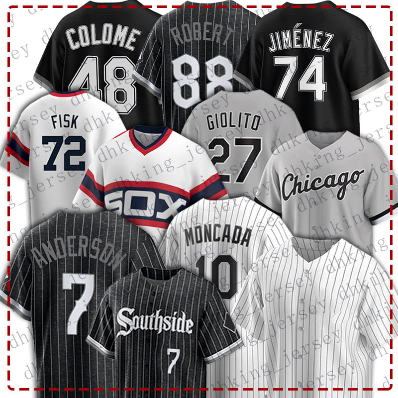 Southside Chicago 7 Tim Anderson Baseball Jersey White Sox Eloy Jimenez Jose Abreu 88 Luis Robert Yoan Moncada Bo Jackson Lucas Giolito Yermin Mercede Keuchel Thomas, Men(bai w)
Southside Chicago 7 Tim Anderson Baseball Jersey White Sox Eloy Jimenez Jose Abreu 88 Luis Robert Yoan Moncada Bo Jackson Lucas Giolito Yermin Mercede Keuchel Thomas, Men(bai w)