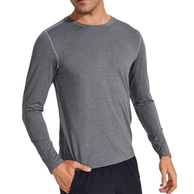 Men Yoga Outfit Sports Long Sleeve T-shirt Mens Sport Style Shirts Training Fitness Clothes Training Elastic Quick Dry Sportwear Top Plus Size 5XL New