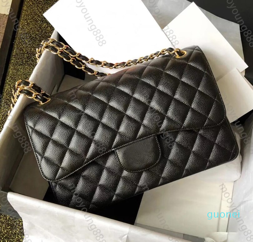 2023 Jumbo Double Flap Bag Luxury Designer Real Leather Caviar Lambskin Classic Black Purse Quilted Handbag Mirror Quality Shoulder Gold Bags Wallet On Chain, 30cm black caviar
2023 Jumbo Double Flap Bag Luxury Designer Real Leather Caviar Lambskin Classic Black Purse Quilted Handbag Mirror Quality Shoulder Gold Bags Wallet On Chain, 30cm black caviar