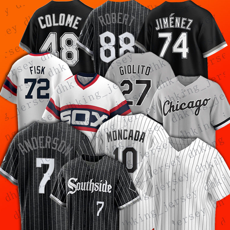 Southside Luis Robert Chicago Baseball Jerseys White Sox Tim Anderson Yoan Moncada Bo Jackson Andrew Benintendi Dylan Cease Gregory Santos Eloy Jimenez Vaughn, Men(bai w)
Southside Luis Robert Chicago Baseball Jerseys White Sox Tim Anderson Yoan Moncada Bo Jackson Andrew Benintendi Dylan Cease Gregory Santos Eloy Jimenez Vaughn, Men(bai w)