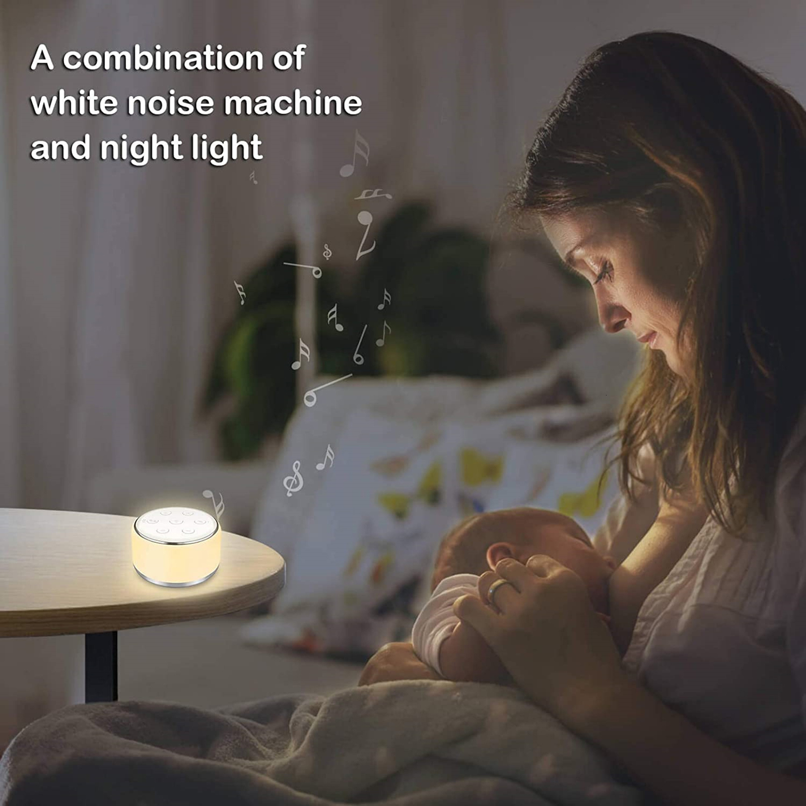 Baby Monitor Camera White Noise Machine Sleep Sound Machine Baby Sleep Soother 7 Colors Night Lights 34 Soothing Sounds 30min/60min/90min Timer 230418