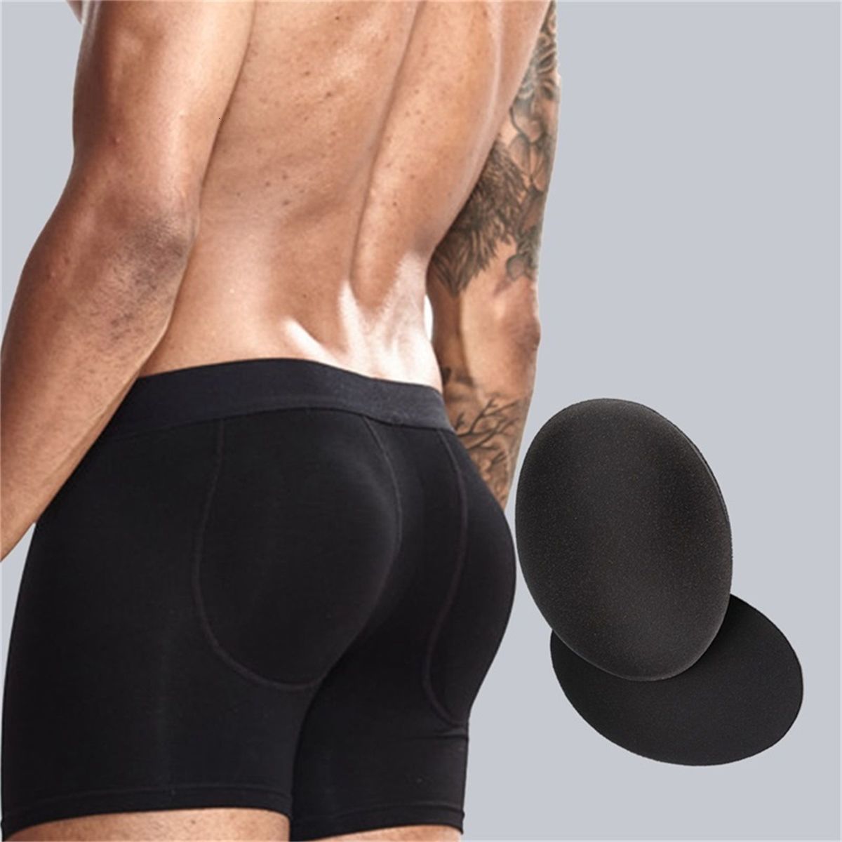 Underpants Sexy Men Padded Underwear Mesh Boxer Bulge Enhancer Underwear Men Buttocks Lifter Enlarge Butt Push Up Pad Underpants Panties 230418