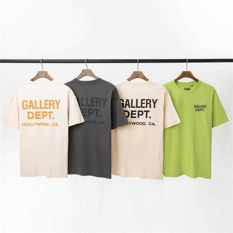 

Fashion Designer Clothing Galleryes Depts Tees Rock Tshirt New Classic Letter Slogan Printed Round Neck Men's Women's Cotton Short-sleeved T-shirt Hip hop Tops, Green