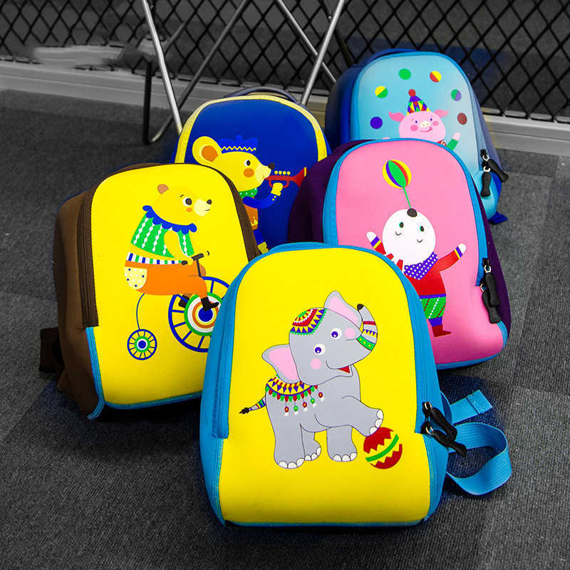 Backpacks 2022 New 3D Children School Bags for Girls Boy Children Backpacks Kindergarten Cartoon Animal Toddle Kids Backpack for 2-5 years W0418