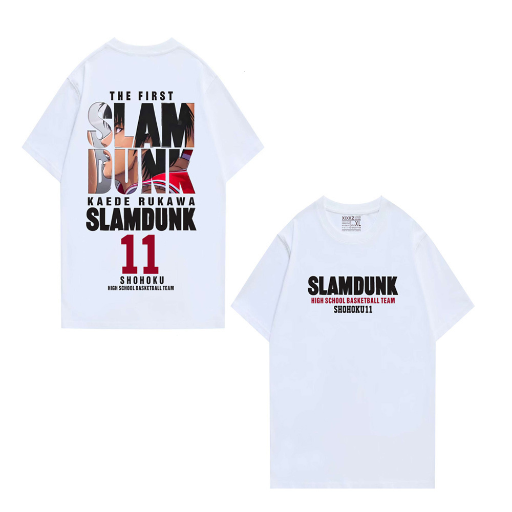 Men's TShirts Anime Slam Dunk Men Sport TShirt Sakuragi Hanamichi Kaede Rukawa Tee Oversized Japanese Manga Unisex Short Sleeve 230418
